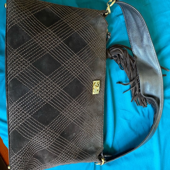 🔥🔥CHANEL BROWN SUEDE SHOULDER BAG - Picture 6 of 13